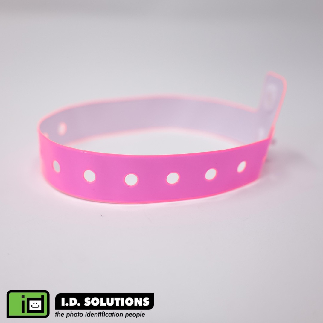 Neon pink vinyl wristband (14) image 1